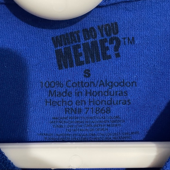 What Do You Meme “Rolling Into Monday Like” Blue T-Shirt Size Small - Picture 3 of 4